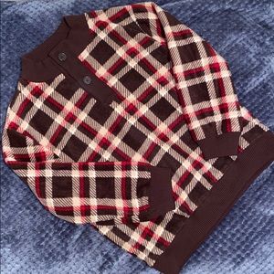 NWOT Gymboree plaid boys fleece, boys small 5-6